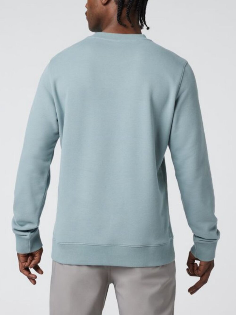 Vuori Men's Cyprus Crew Sweatshirt Vintage Pistachio Light Blue - Picture 2 of 3
